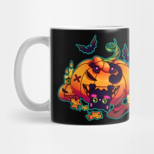 The cat and a pumpkin Mug